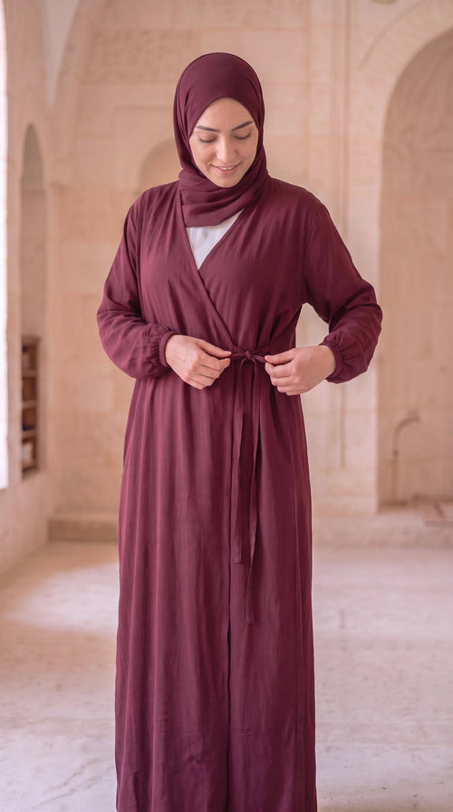 Bordo Kelam ayrobin namaz elbisesi