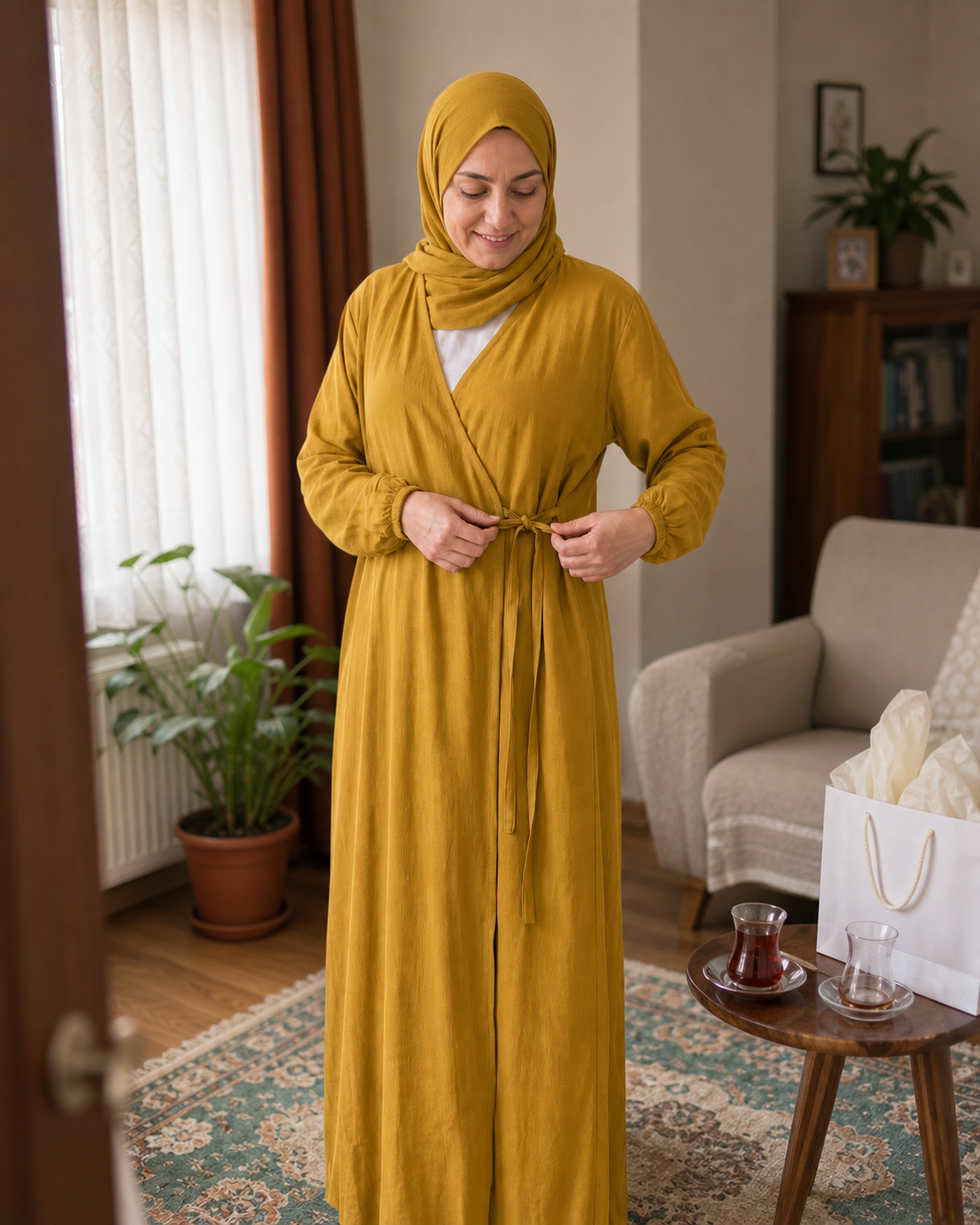 Hardal Kelam ayrobin namaz elbisesi