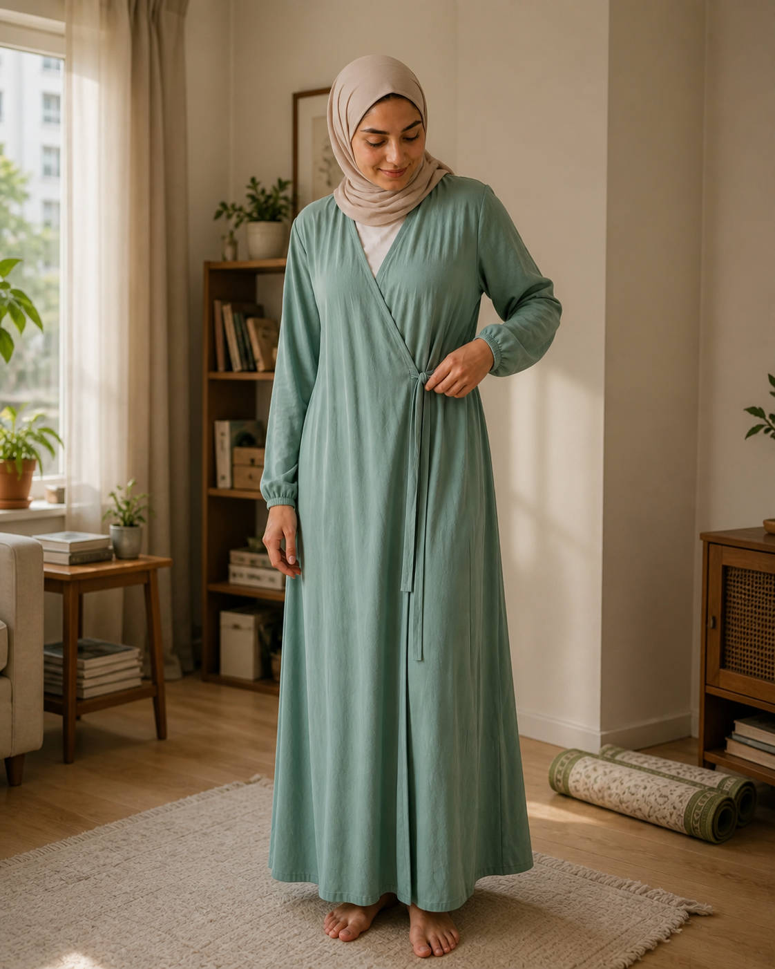 Aynı namaz elbisesinin doğal kullanım görünümü